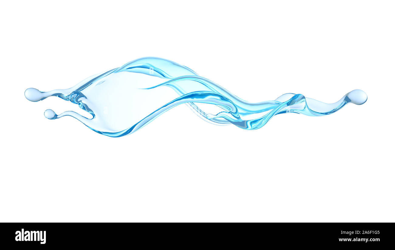 Schönes, elegantes Wasser. 3D-Illustration, 3D-Rendering Stockfoto
