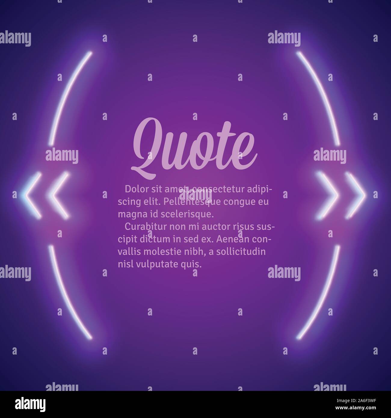 Retro neon leuchtenden Anführungszeichen frame Stock Vektor