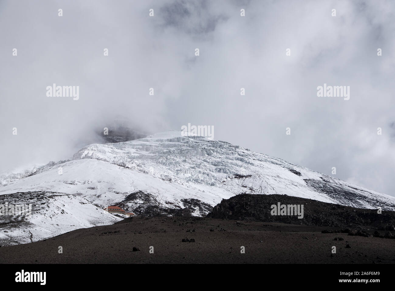 Eisbedeckten Vulkan Cotopaxi in Ecuador. Stockfoto