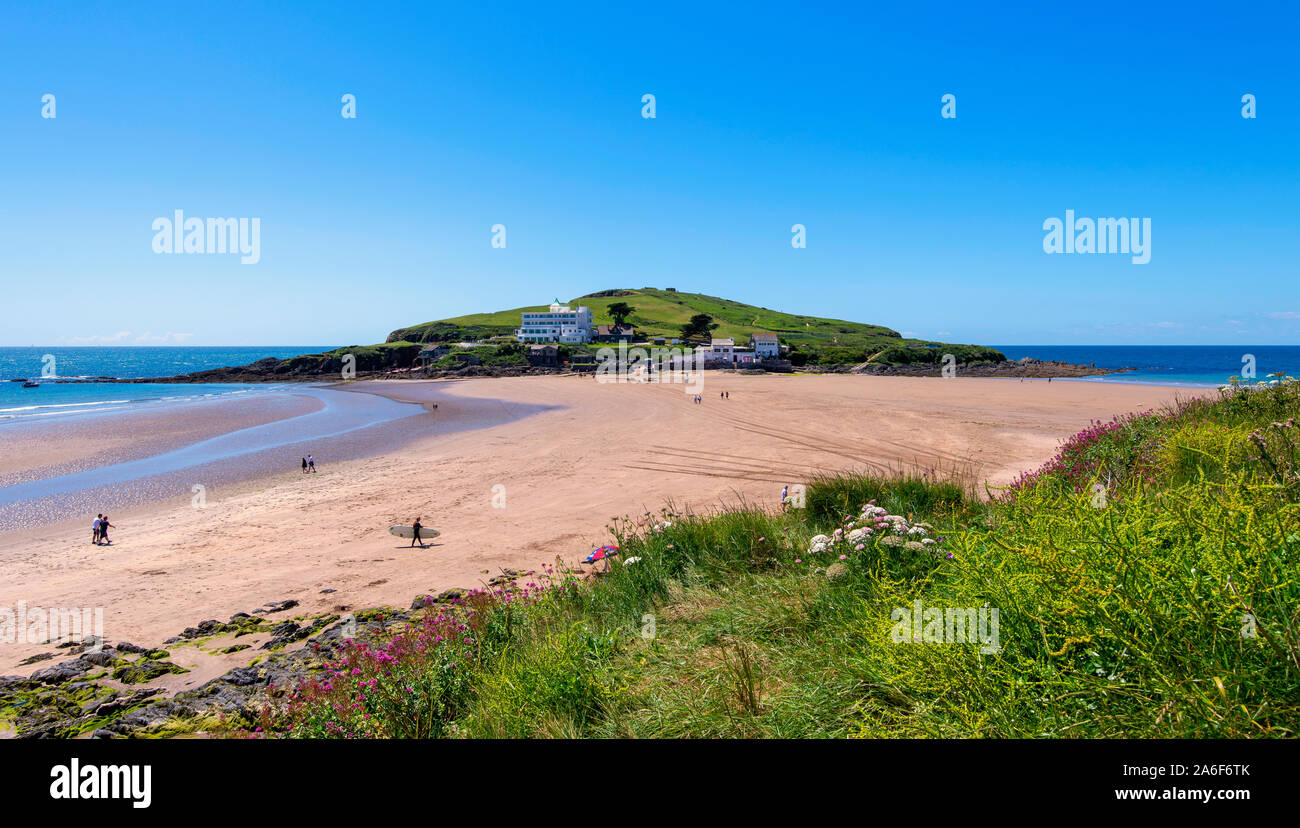 Burgh Island und Bigbury-on-Sea Strand, Devon Stockfoto