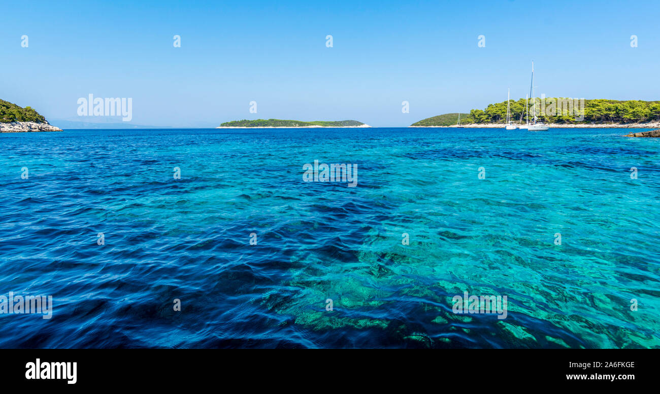 Kroatien segeln Bootsfahrt. Stockfoto