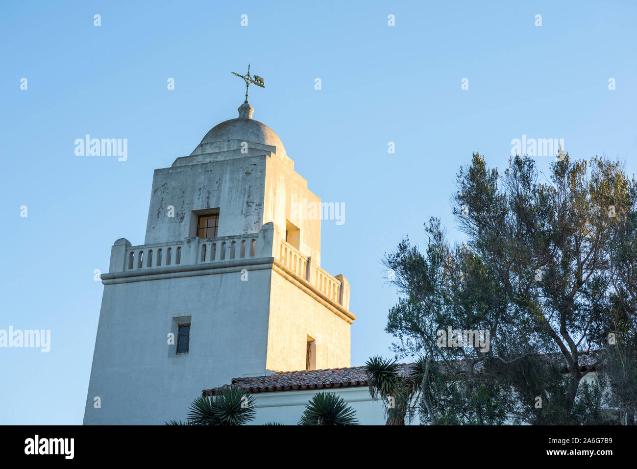 Die San Diego Mission am Presidio Park. San Diego, Kalifornien, USA. Stockfoto