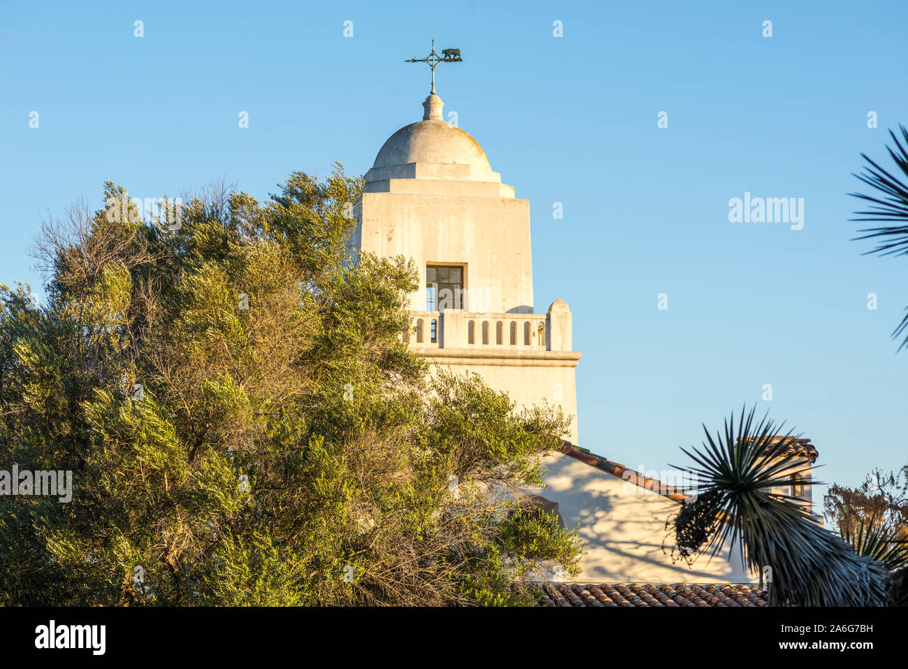Die San Diego Mission am Presidio Park. San Diego, Kalifornien, USA. Stockfoto