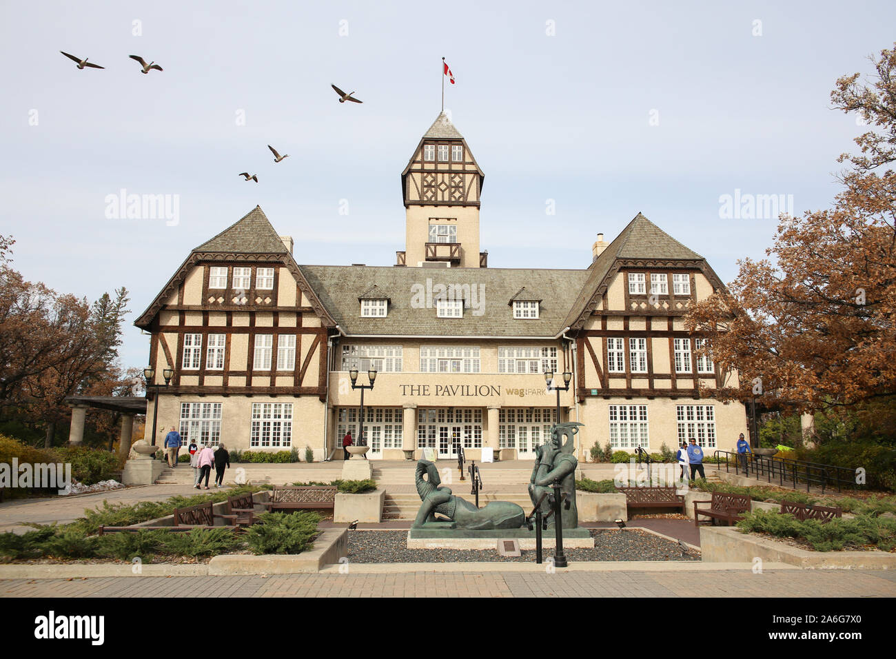 Winnipeg, Manitoba/Kanada - Oktober 20, 2019: Der Pavillon WAG an Assiniboine Park Stockfoto