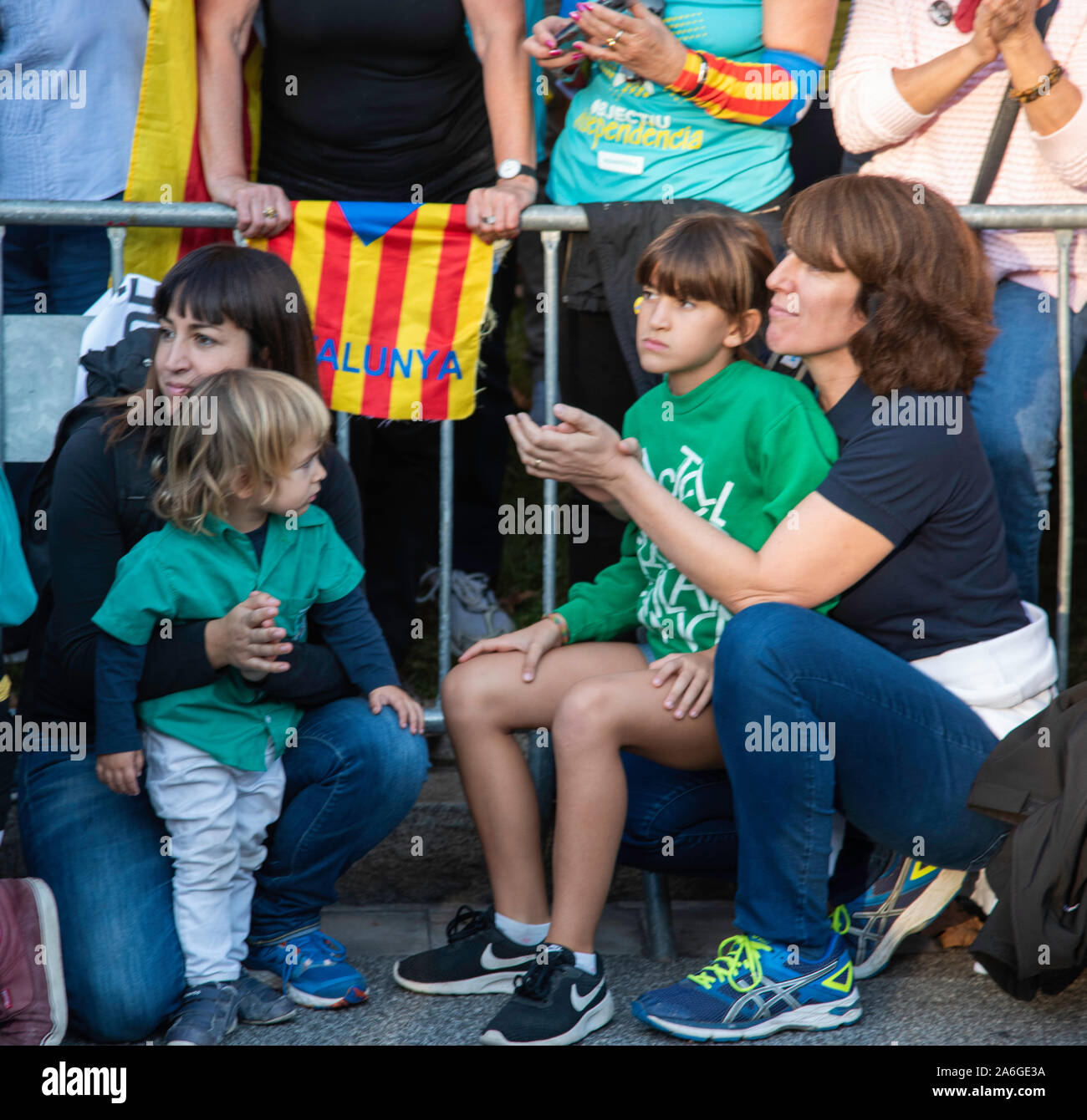 Barcelona Katalonien El Dia 26 de Mayo 2019 la Verein se manifiesta separatista de Barcelona con el lema Libertad presos políticos BCN 2019 Stockfoto