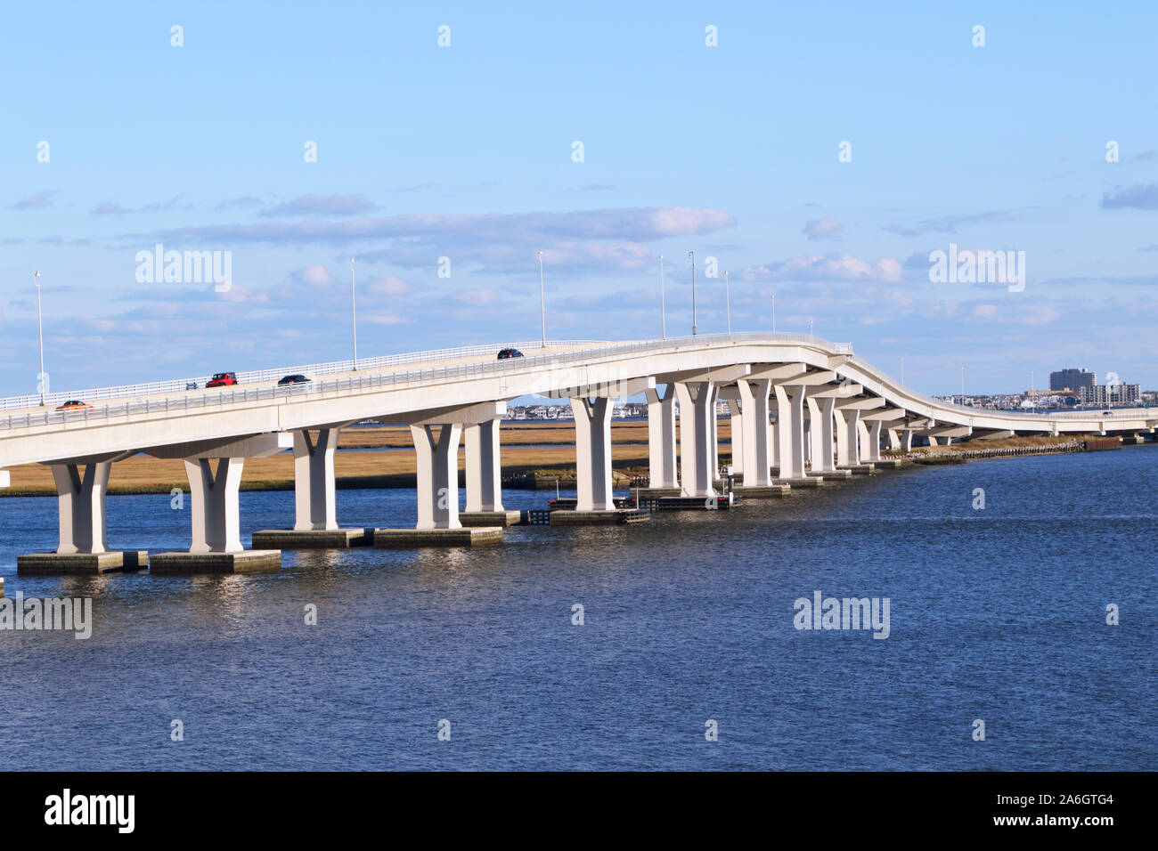 Die Ocean City, New Jersey Causeway Bridge Stockfoto