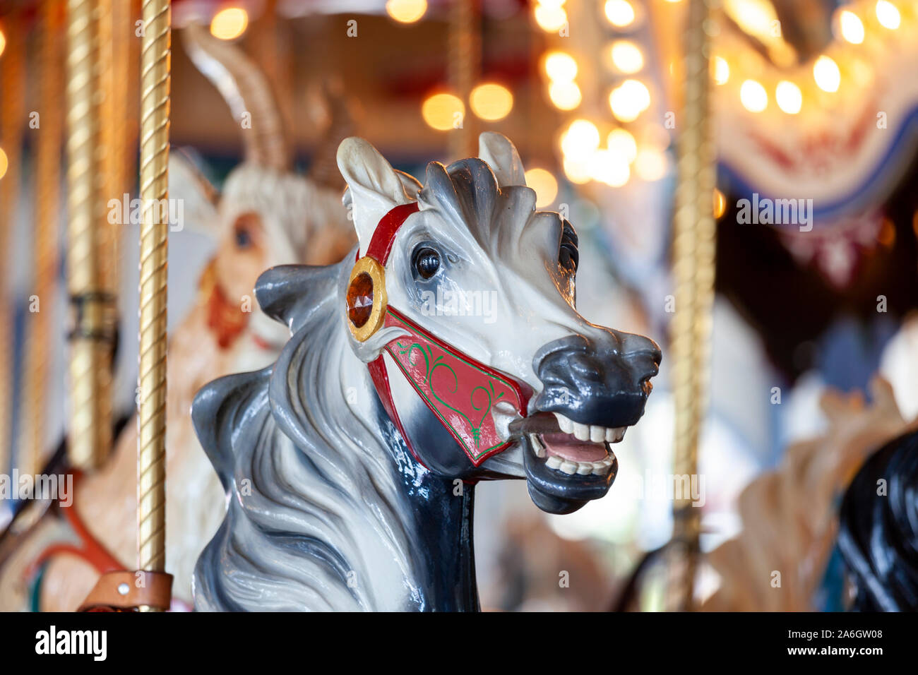 Karussell Pferd auf einer Messe Stockfoto