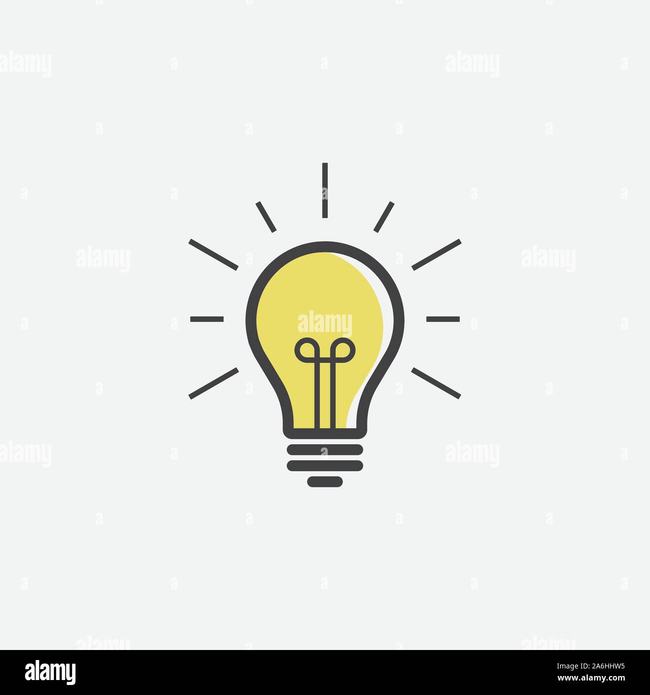 Vektor Bild Lampe. Glühbirne Icon Design, Glühbirne lineare Symbol Vektor,  Idee zeichen Symbol Symbol, Lösung, denken Konzept Design, Beleuchtung  Elektrische Lampe, Elektrizität, Glanz, trendige Flat Style Abbildung  Stock-Vektorgrafik - Alamy
