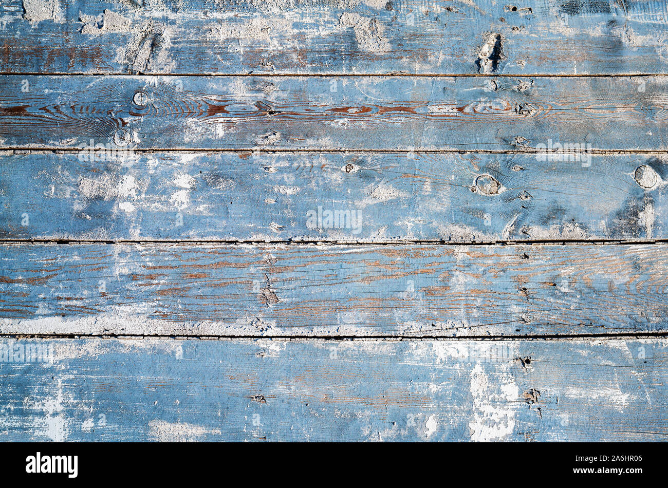 Blau gefärbt und verblasste Grunge Holz für Hintergrund. Stockfoto