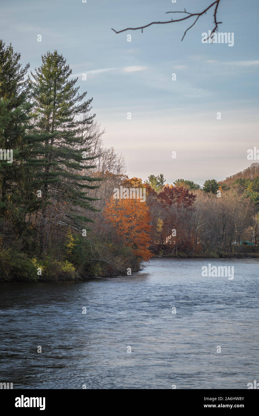 Blick auf die Landschaft des West Canada Creek in Upstate New York Stockfoto