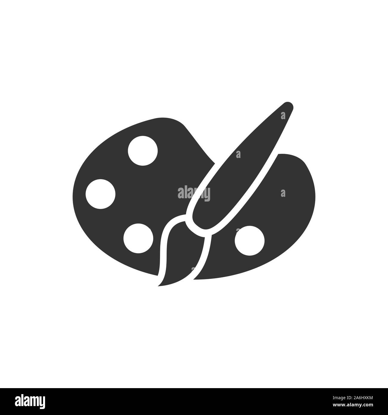 Pinsel Icon im flachen Stil. Palette Vector Illustration auf weißem Hintergrund isoliert. Maler instrument Business Konzept. Stock Vektor