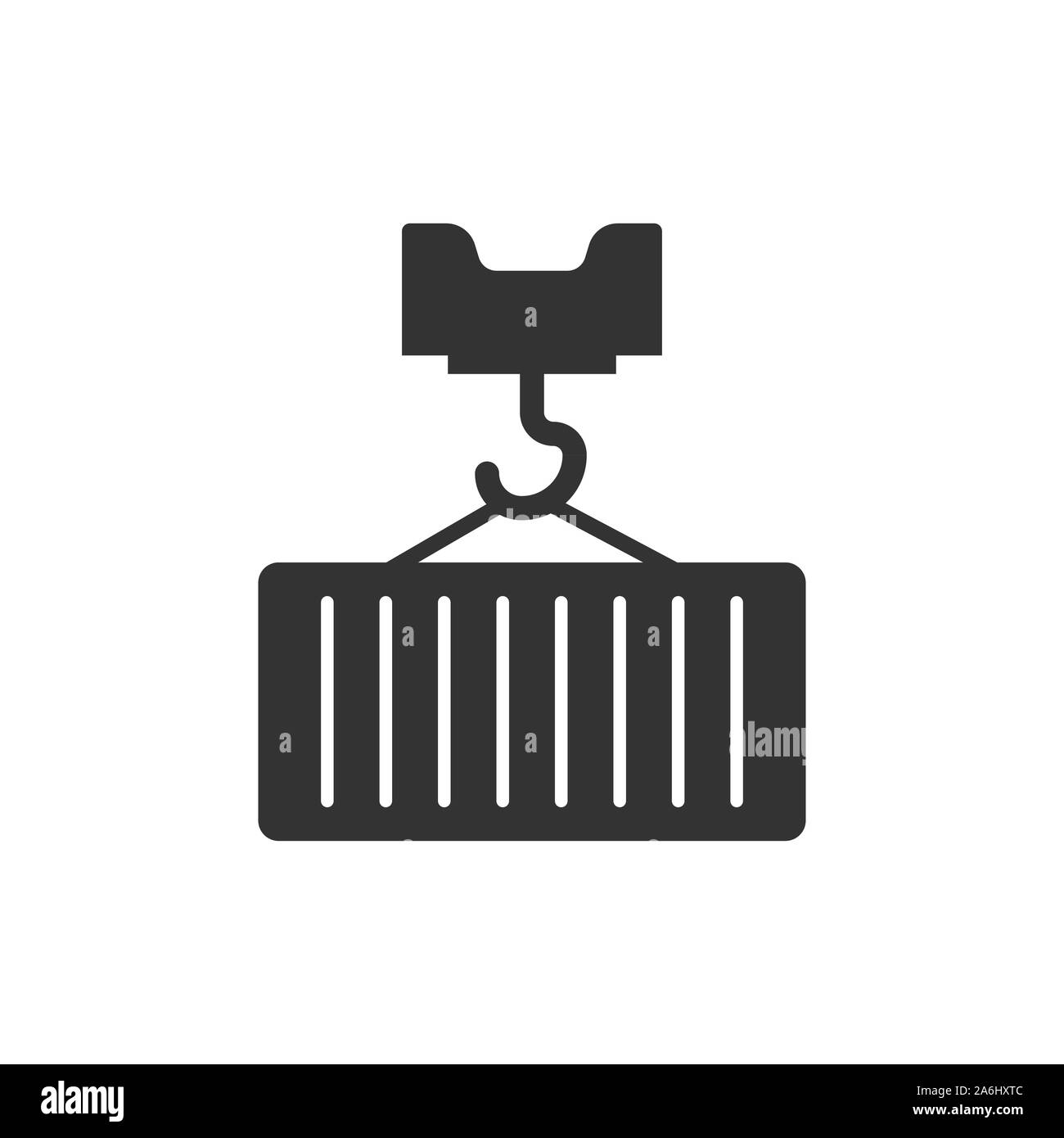 Container Symbol im flachen Stil. Lieferung Cargo Vector Illustration auf weißem Hintergrund isoliert. Fracht, Geschäftskonzept. Stock Vektor