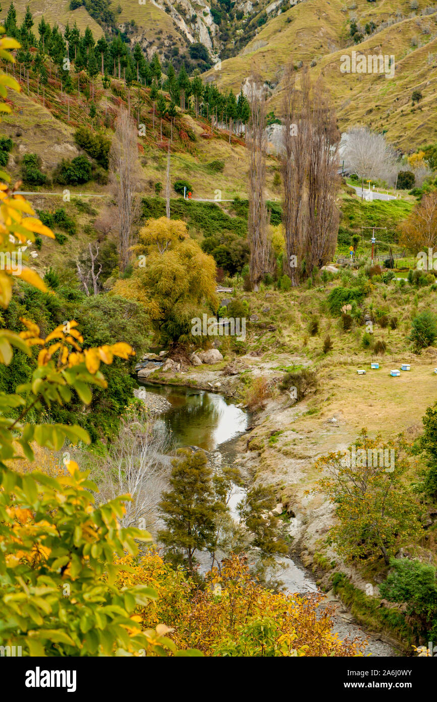 Malerischen Tal in der Hawkes Bay Region Neuseelands Nordinsel Stockfoto