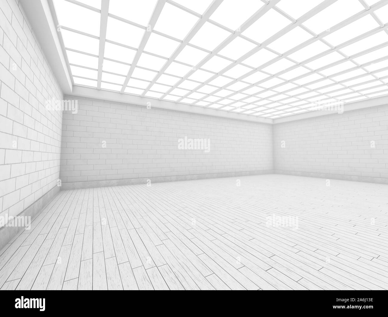 Abstrakte moderne Architektur Hintergrund, leeren Raum. 3D-Rendering Stockfoto