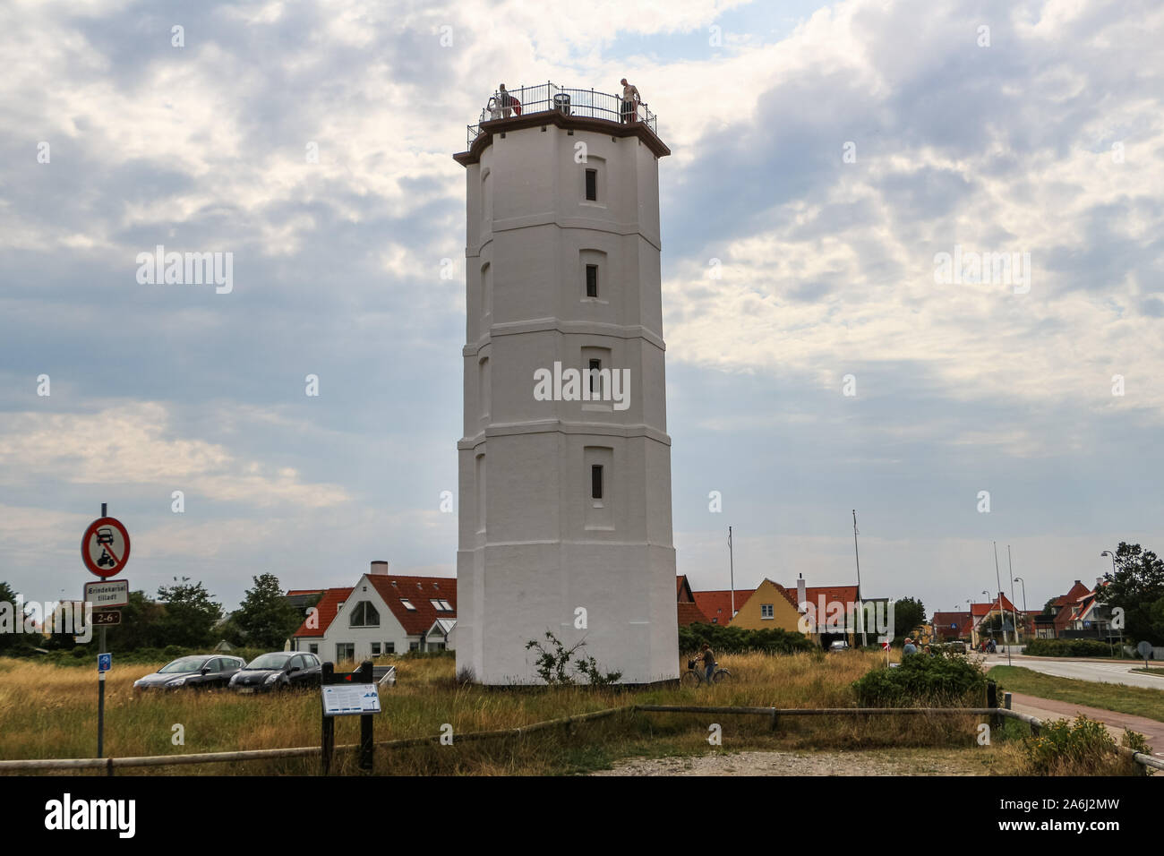 Leuchtturm (Det Hvide Fyr) ist in Skagen, Dänemark am 28. Juli 2019 © Michal Fludra/Alamy Live Nachrichten gesehen Stockfoto
