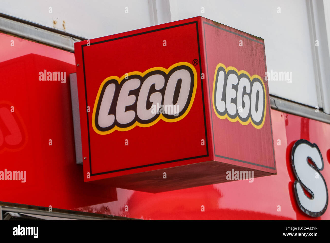 Lego Skagen Spielzeug Shop ist in Skagen, Dänemark am 28. Juli 2019 Skagen ist die nördlichste Stadt Dänemarks, an der Ostküste der Halbinsel Skagen Odde ganz im Norden von Jütland. © Michal Fludra/Alamy leben Nachrichten Stockfoto