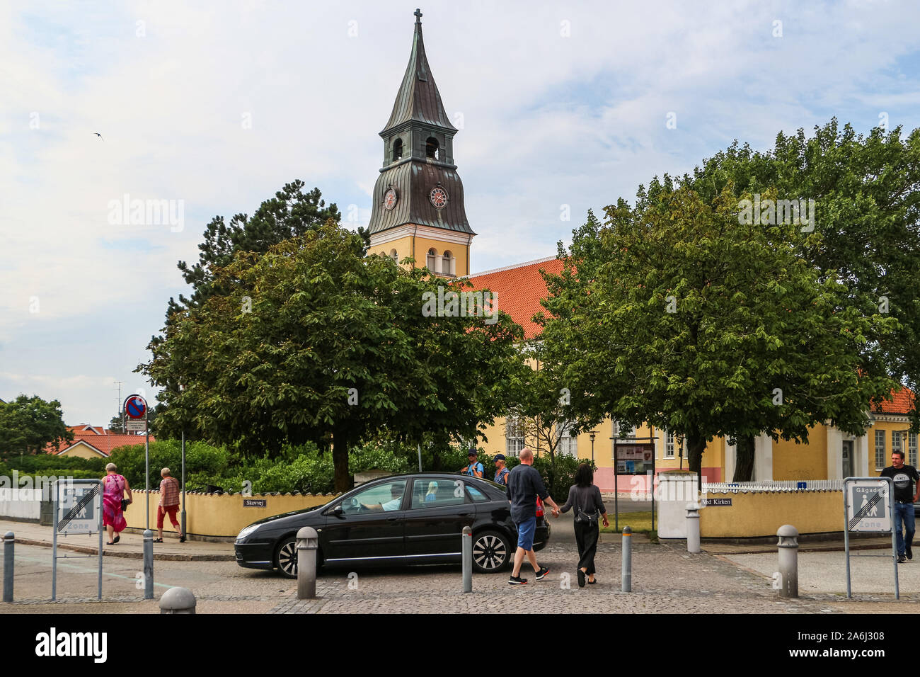Kirche ist in Skagen, Dänemark am 28. Juli 2019 Skagen ist die nördlichste Stadt Dänemarks, an der Ostküste der Halbinsel Skagen Odde ganz im Norden von Jütland. © Michal Fludra/Alamy leben Nachrichten Stockfoto
