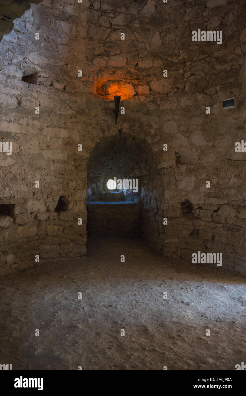 Innenraum der mittelalterlichen Festung Turm in Soroca, Republik Moldau Stockfoto