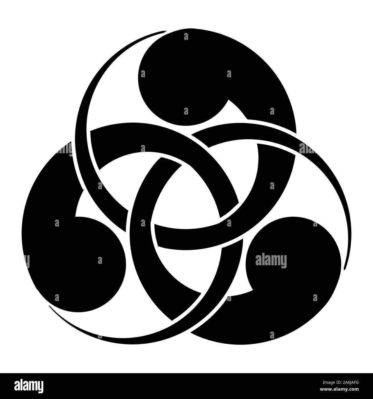 Interlaced tomoe Symbol Stockfoto