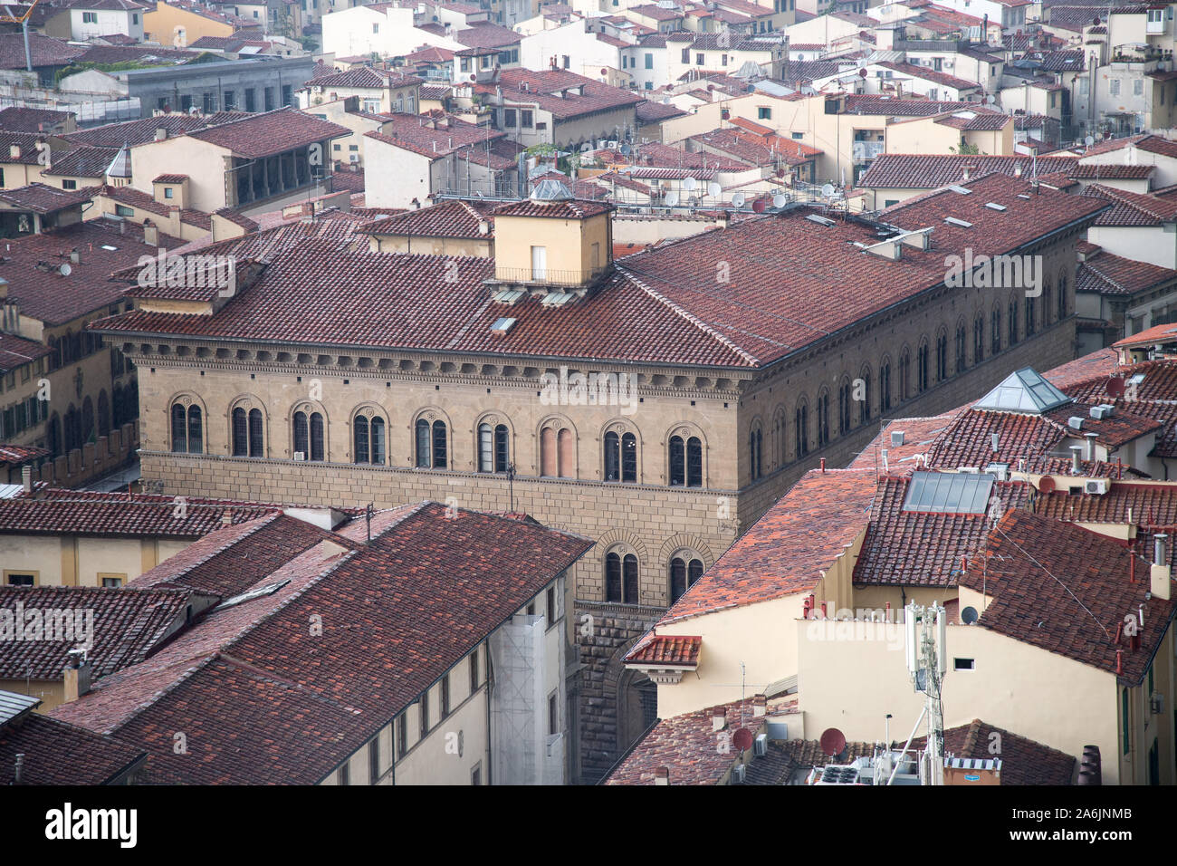 Der Renaissance Palazzo Medici Riccardi (Medici Riccardi Palace) für die Familie Medici im historischen Zentrum von Firenze aufgeführt sind Weltkulturerbe der UNESCO. Firenze, Stockfoto