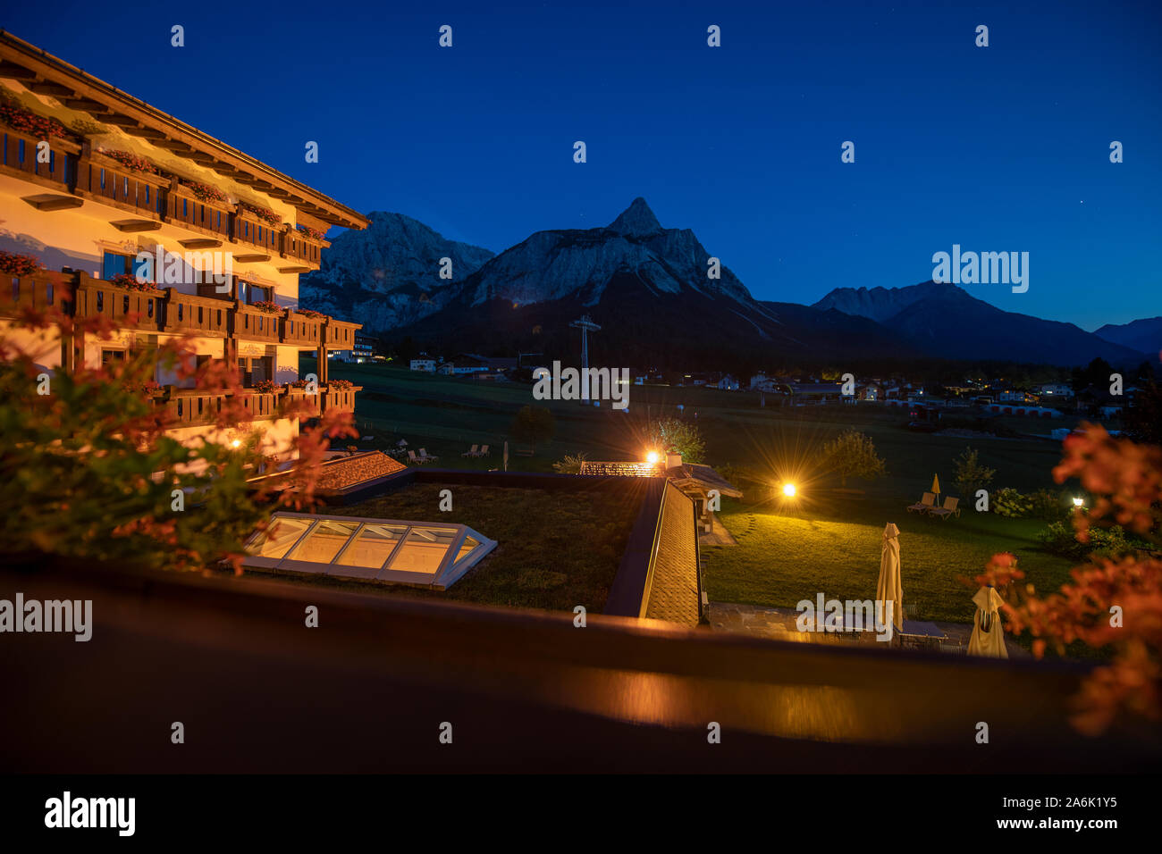 Romantik Hotel Spielmann, Zugspitze Arena, Ehrwald, Österreich Stockfoto