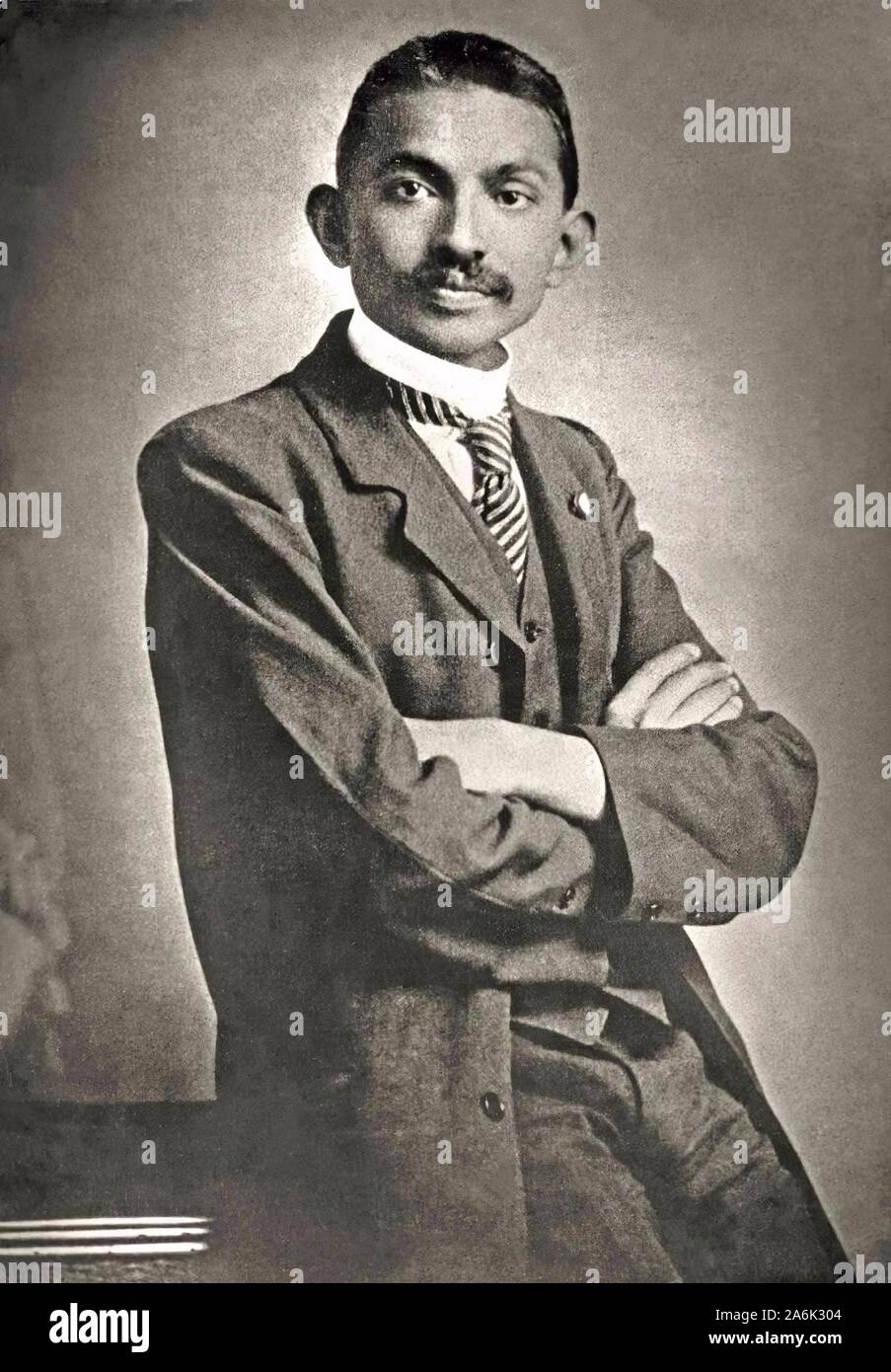 MOHANDAS MAHATMA GANDHI - indischer Führer (1869-1948) Stockfoto
