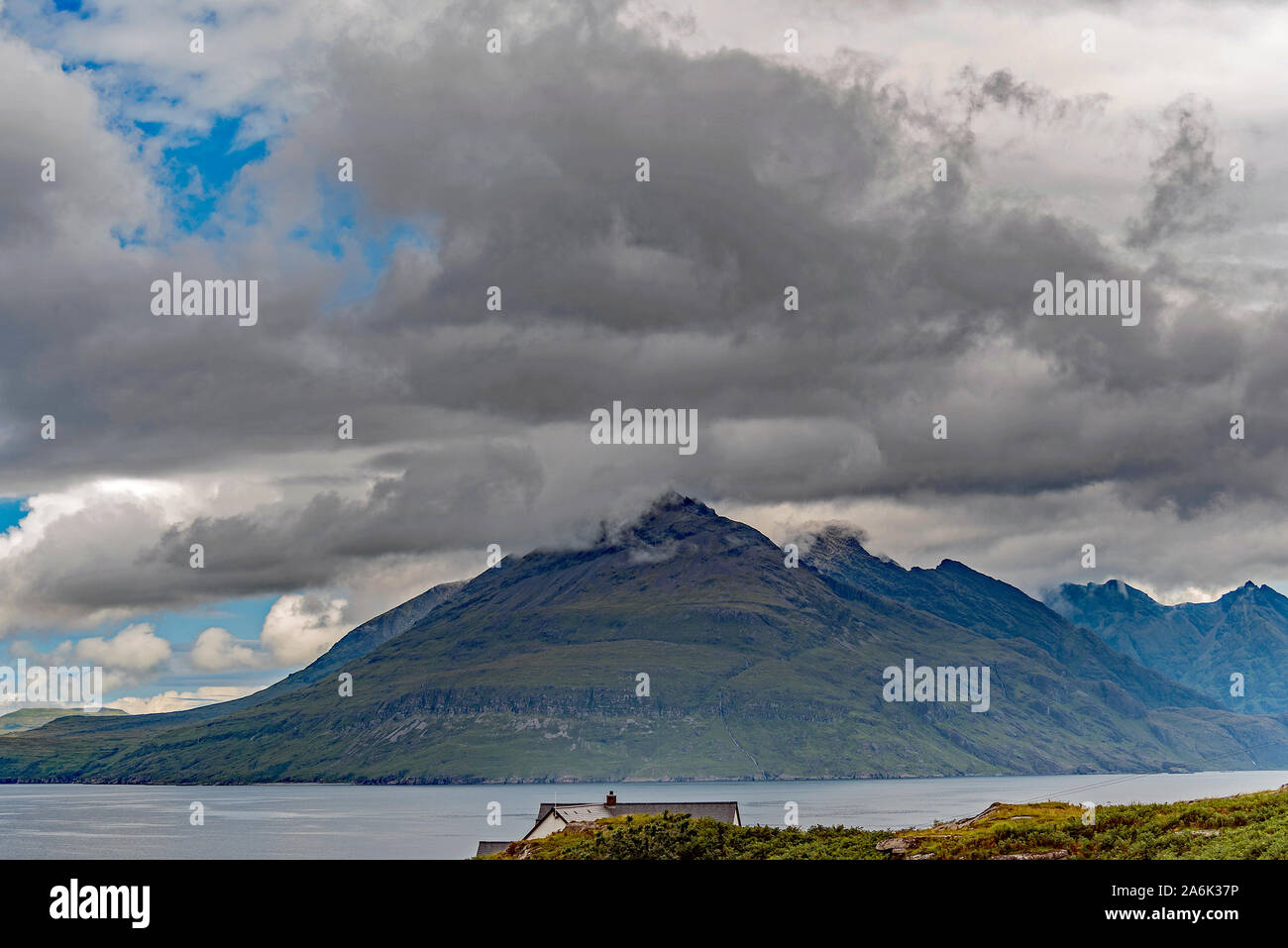 Bergblick von Elgol, Isle of Skye, Schottland Stockfoto