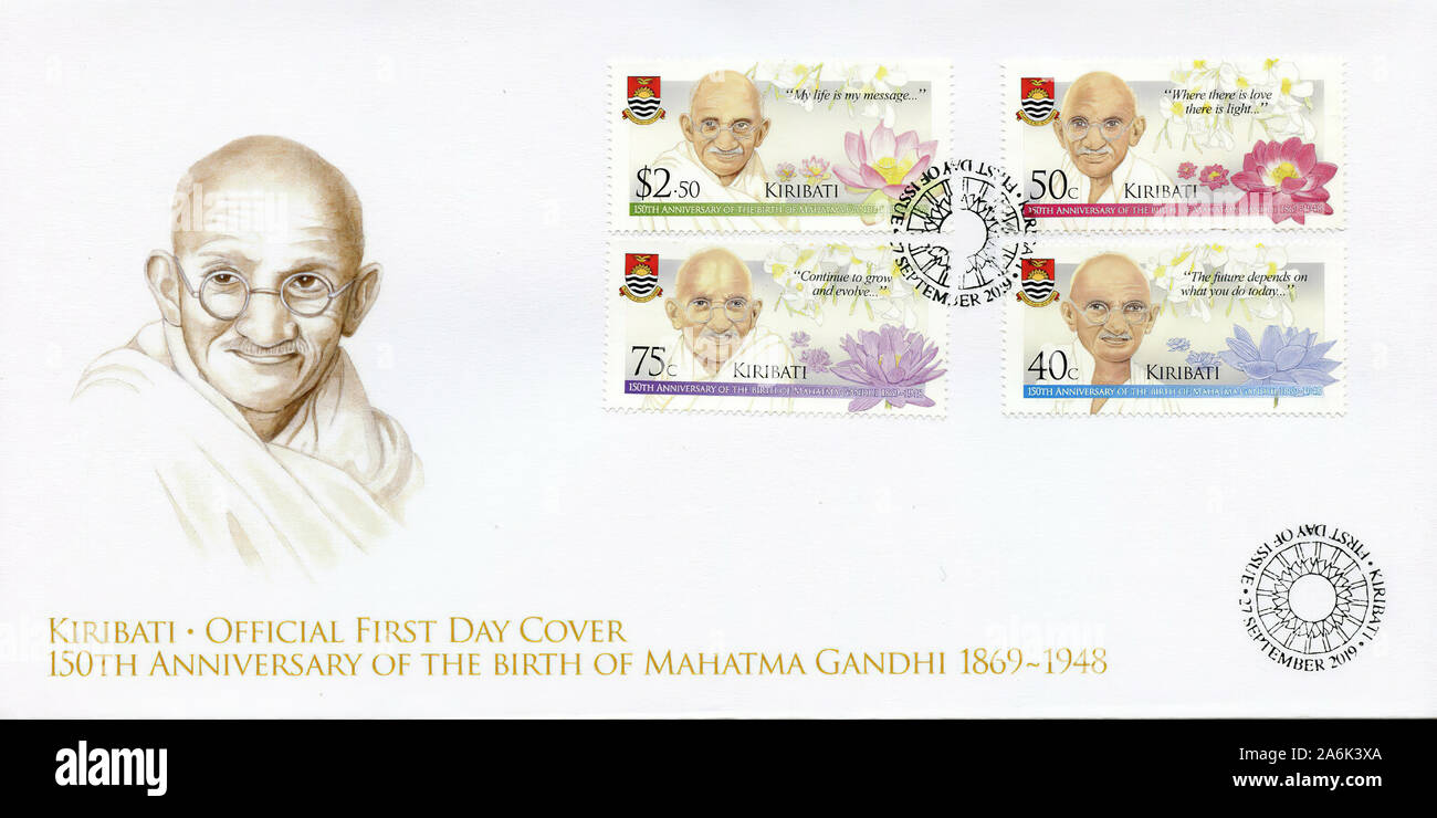 MOHANDAS MAHATMA GANDHI - indischer Führer (1869-1948) Stockfoto