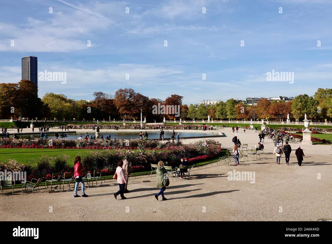 Herbst in den Luxemburg Gärten, Oktober in Paris, Frankreich Stockfoto