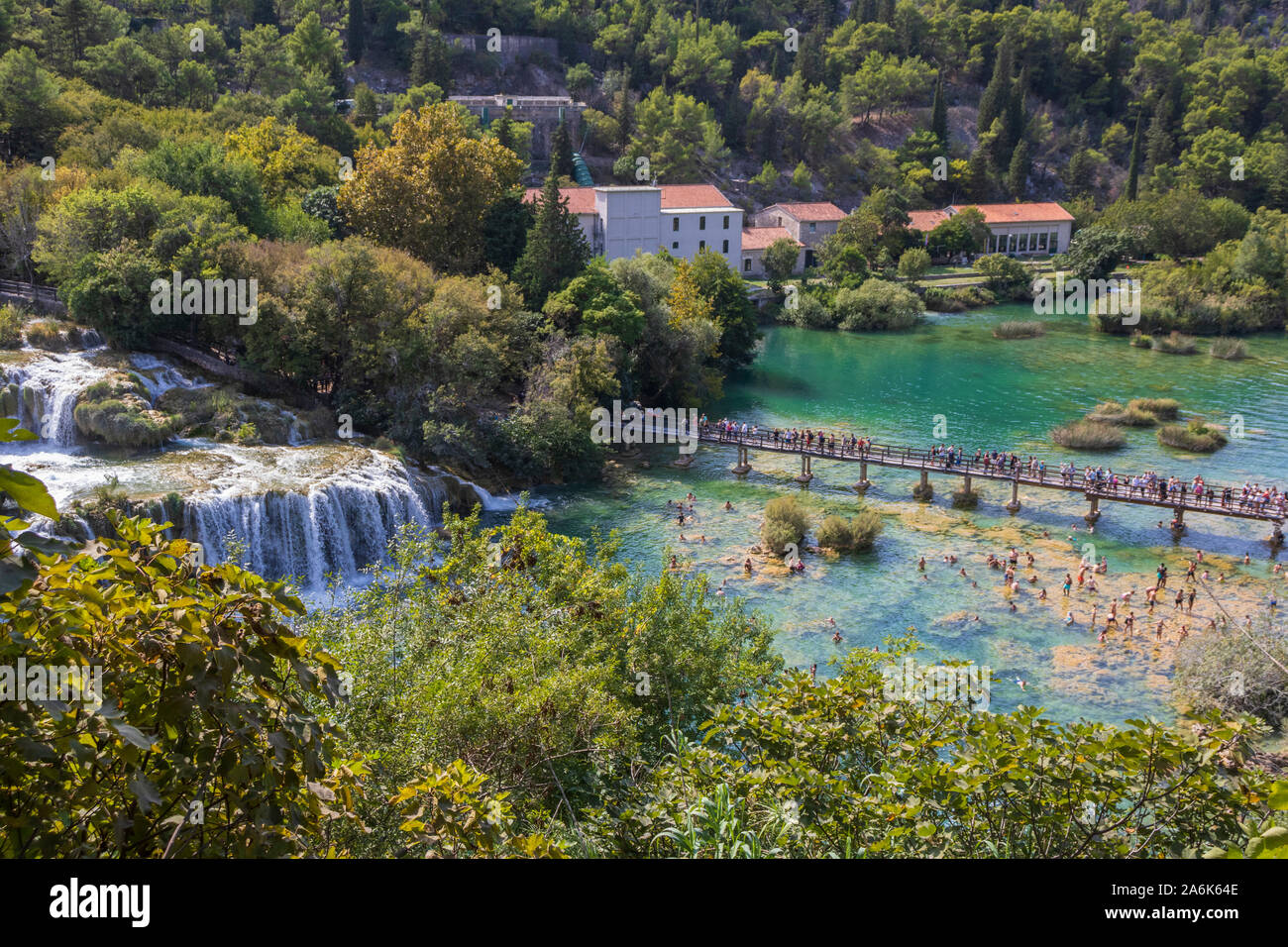 Nationalpark Krka. Wasserfälle. Lage: Sibenik-Knin County, Kroatien, Europa. Foto V.D. Stockfoto