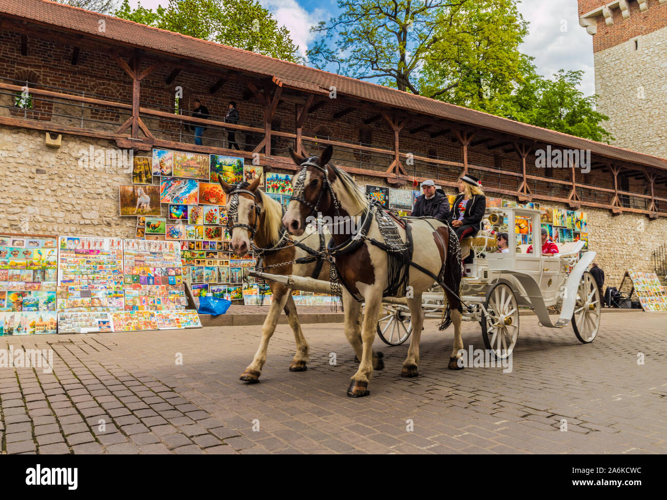 Eine typische Ansicht in Krakau Altstadt Stockfoto