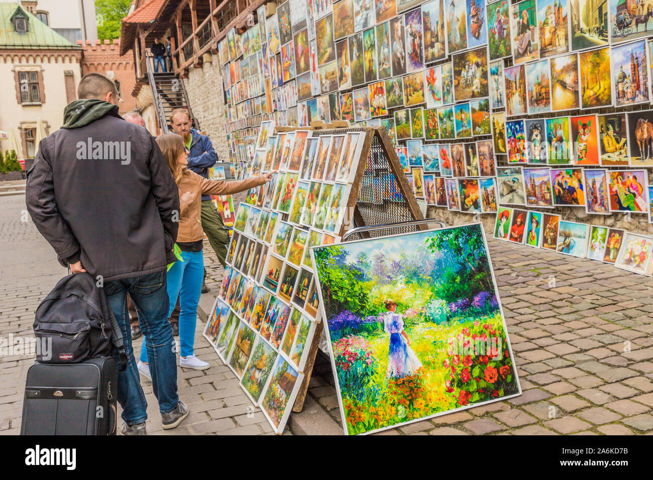 Eine typische Ansicht in Krakau Altstadt Stockfoto