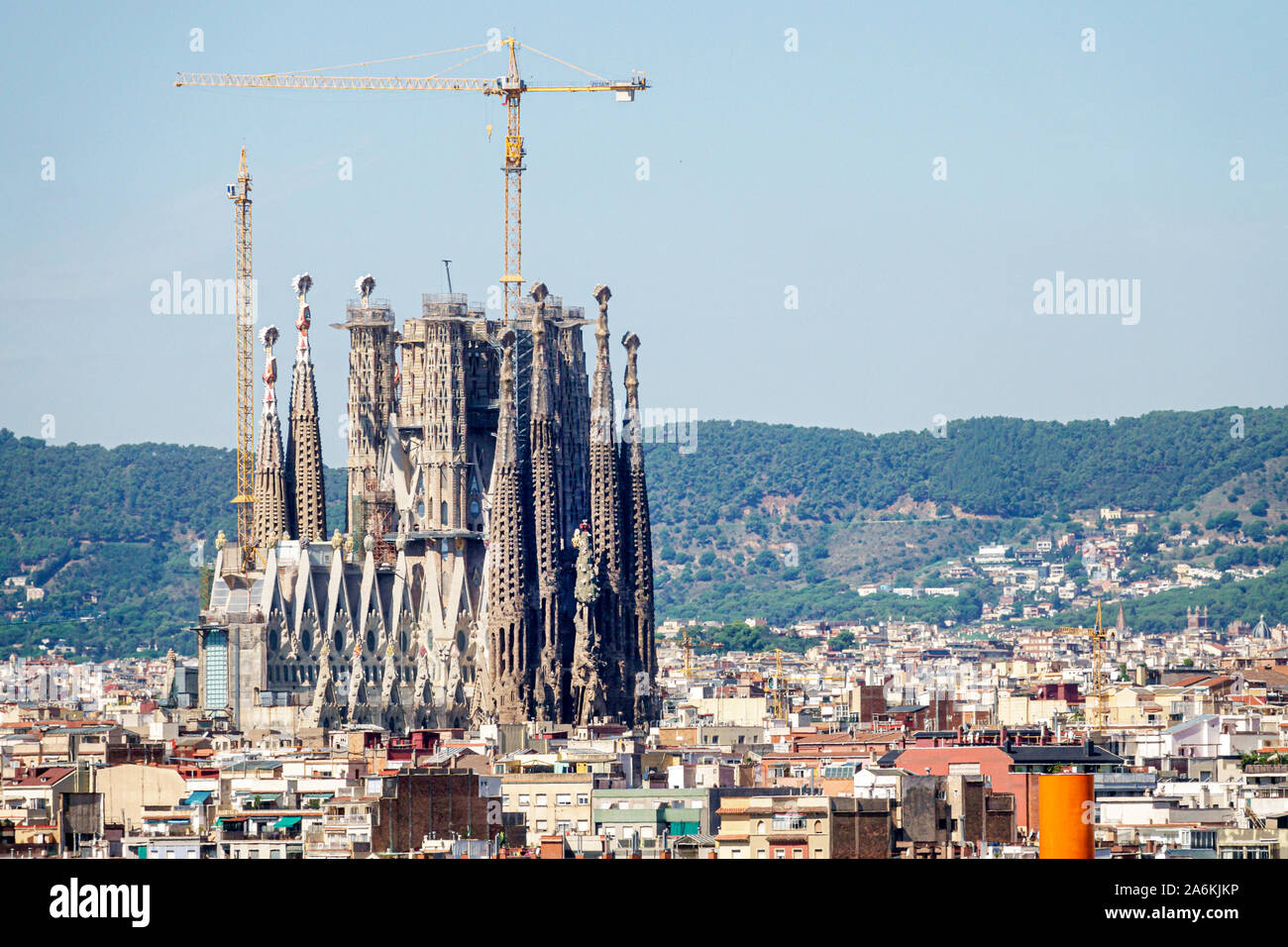 Barcelona Spanien,Katalonien Eixample,Basilica de la Sagrada Familia,römisch-katholische Kathedrale,Architekt Antoni Gaudi,Gotischer Jugendstil,UNESCO World Heri Stockfoto