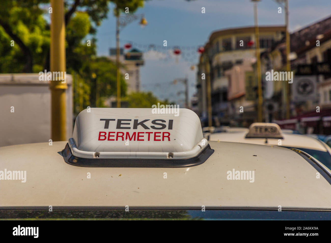 Taxi in George Town Malaysia Stockfoto