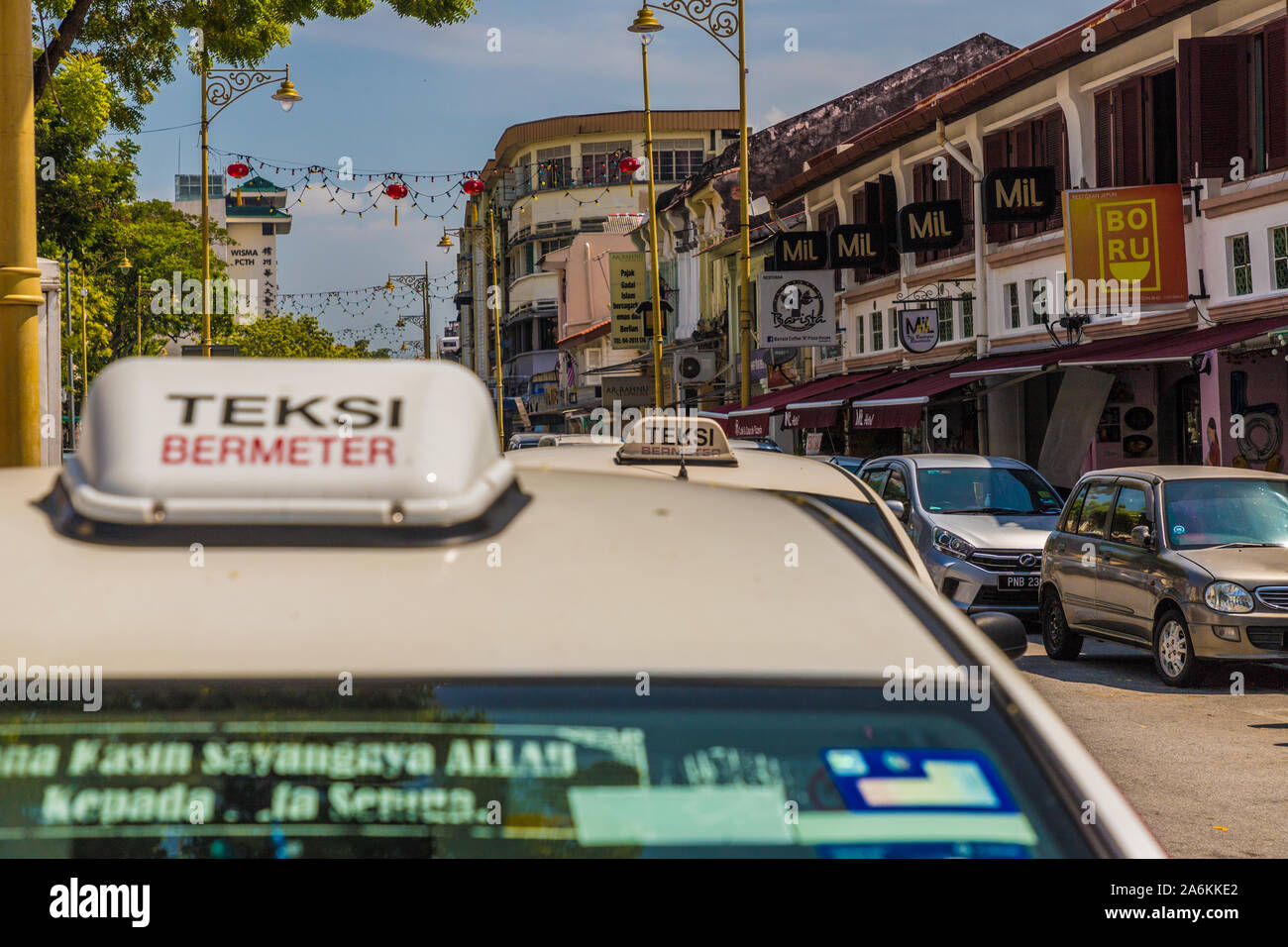 Taxi in George Town Malaysia Stockfoto