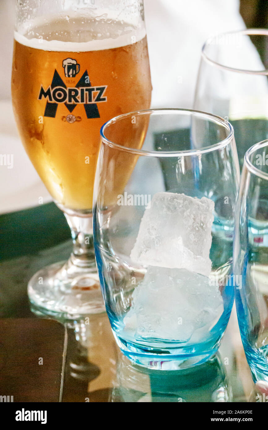 Barcelona Spanien,Catalonia El Born,historisches Viertel,Ciutat Vella,Carrer de la Princesa,Restaurant Argenti El Foro,Restaurant,Inneneinrichtung,Moritz,b Stockfoto