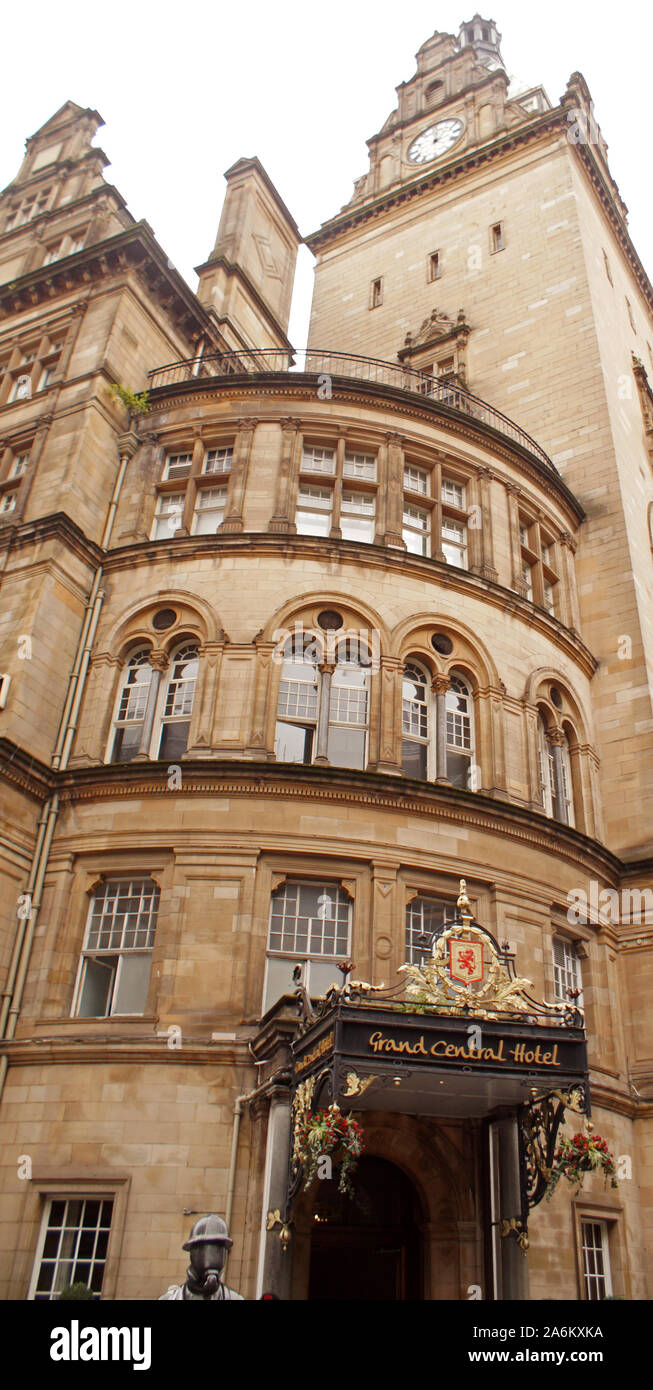 Die Grand Central Hotel am Hauptbahnhof von Glasgow, Schottland, Großbritannien Stockfoto