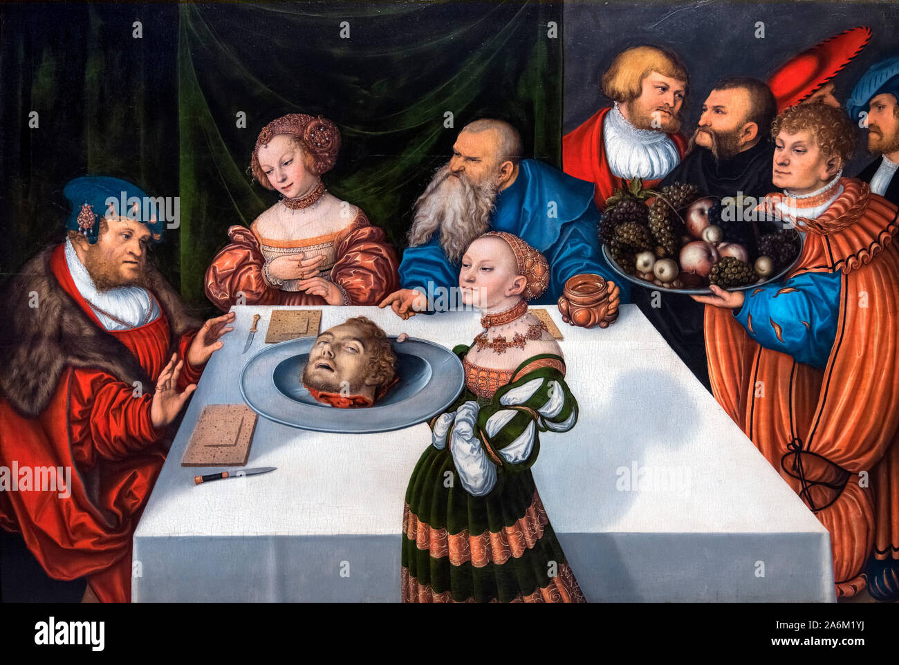 Das Fest des Herodes von Lucas Cranach dem Älteren (14721553), Öl auf