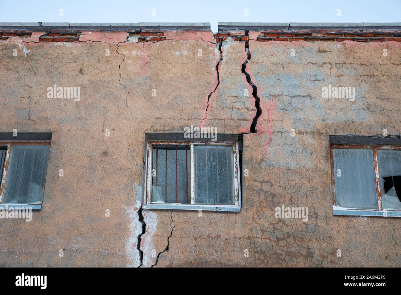 Alten, verlassenen Gebäude in Svalbard, Detail Stockfoto