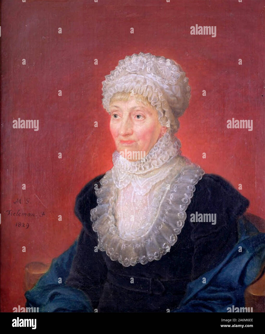 Caroline Lucretia Herschel (1750 - 1848) Deutscher Astronom, deren wichtigste Beiträge zur Astronomie waren die Entdeckungen der mehrere Kometen, einschließlich der periodischen Kometen 35 P/Herschel-Rigollet, die ihren Namen trägt Stockfoto Caroline Lucretia Herschel (1750 - 1848) Deutscher Astronom, deren wichtigste Beiträge zur Astronomie waren die Entdeckungen der mehrere Kometen, einschließlich der periodischen Kometen 35 P/Herschel-Rigollet, die ihren Namen trägt Stockfoto