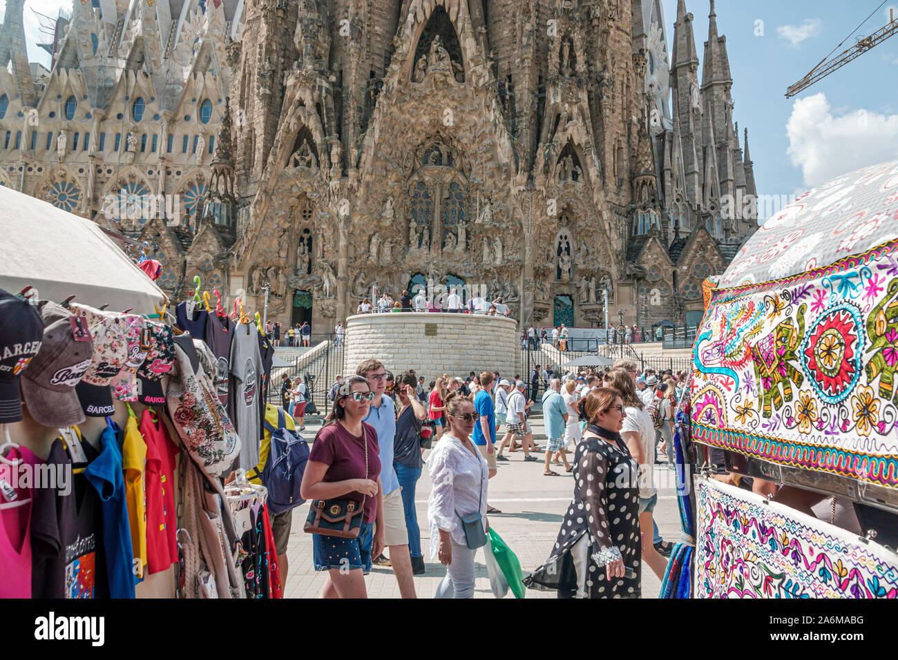 Barcelona Spanien, Katalonien Eixample, Sagrada Familia, römisch-katholische Basilika, Kathedrale, Antoni Gaudi, Architektur des Jugendstils, UNESCO-Weltkulturerbe, e Stockfoto