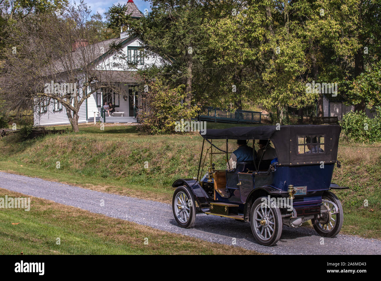 Antikes Auto, Automobile, bei Landis Valley Farm Museum. Stockfoto