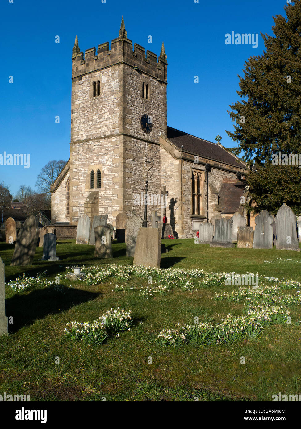 Ashford im Wasser, Kirche der Heiligen Dreifaltigkeit, Derbyshire Stockfoto