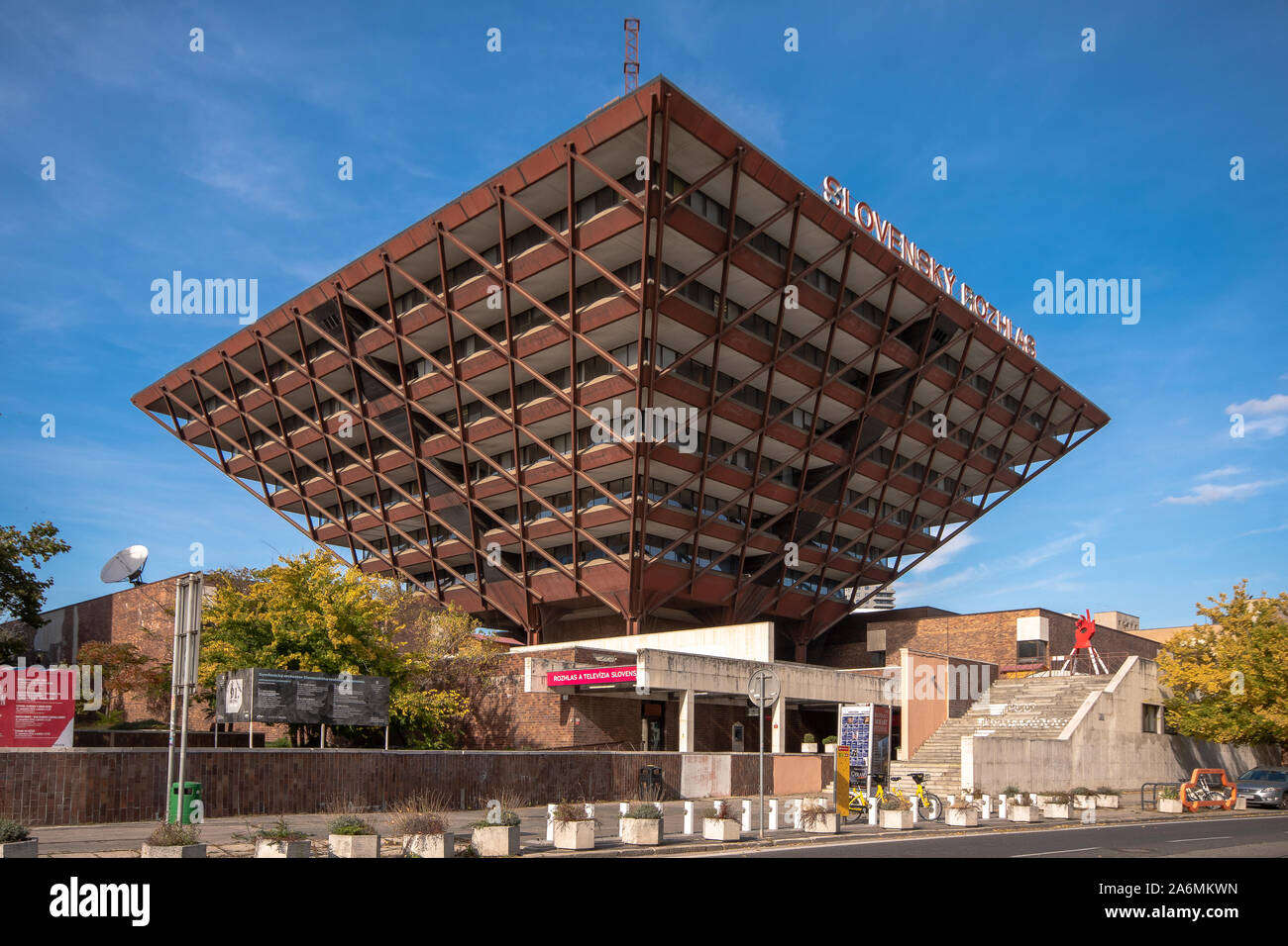 Slovak Radio Gebäude. Architekten Stefan Svetko, Stefan Durkovic und Barnabas Kissling Stockfoto