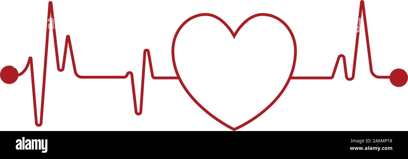 Puls oder Herzschlag lineare Symbol. Moderne outline Puls logo Konzept für Gesundheit und Medizinische porpuses. Vektor Illustration auf weißen isoliert Stock Vektor