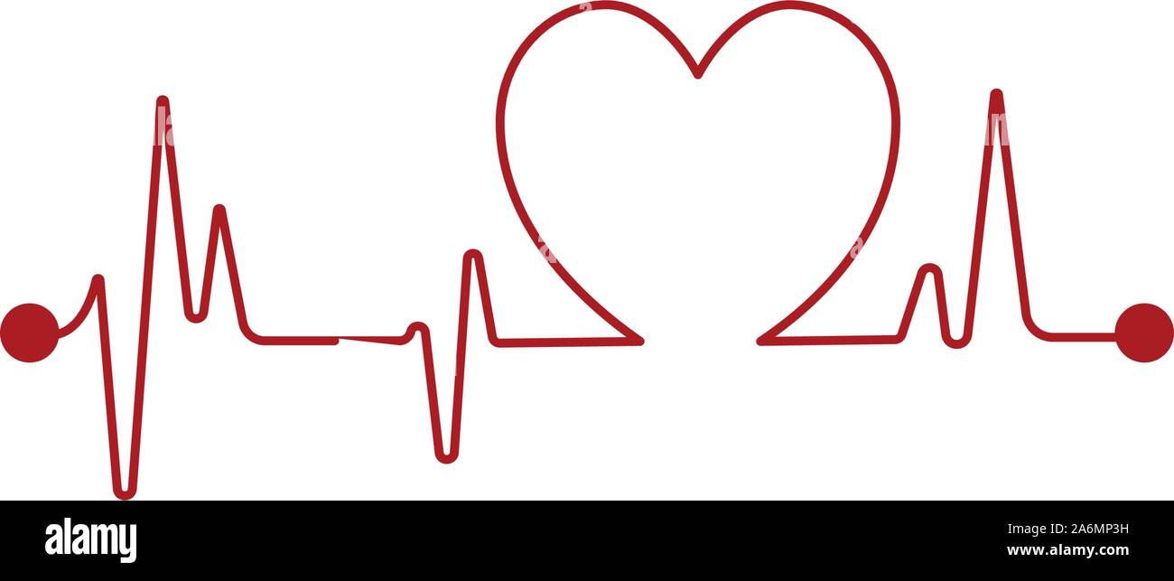 Puls oder Herzschlag lineare Symbol. Moderne outline Puls logo Konzept für Gesundheit und Medizinische porpuses. Vektor Illustration auf weißen isoliert Stock Vektor