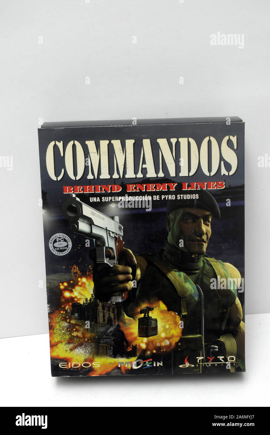 Commandos pc-Spiel, Pyros Studio, hinter den feindlichen Linien Stockfoto