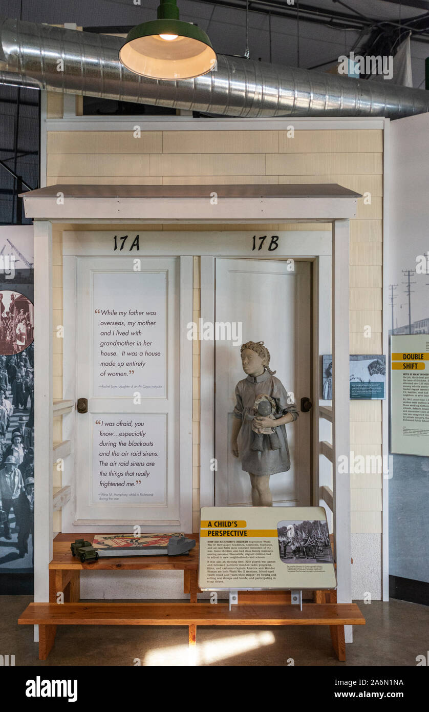 Kalifornien, Richmond, Rosie die Nietmaschine / Zweiter Weltkrieg Home Front National Historical Park Stockfoto