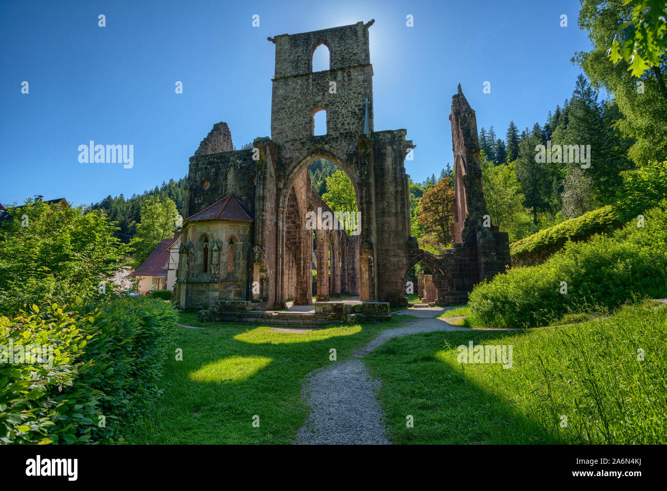 Ruinen des Klosters Allerheiligen, Allerheiligen, in der Nähe von Oppenau im Schwarzwald, Deutschland Stockfoto