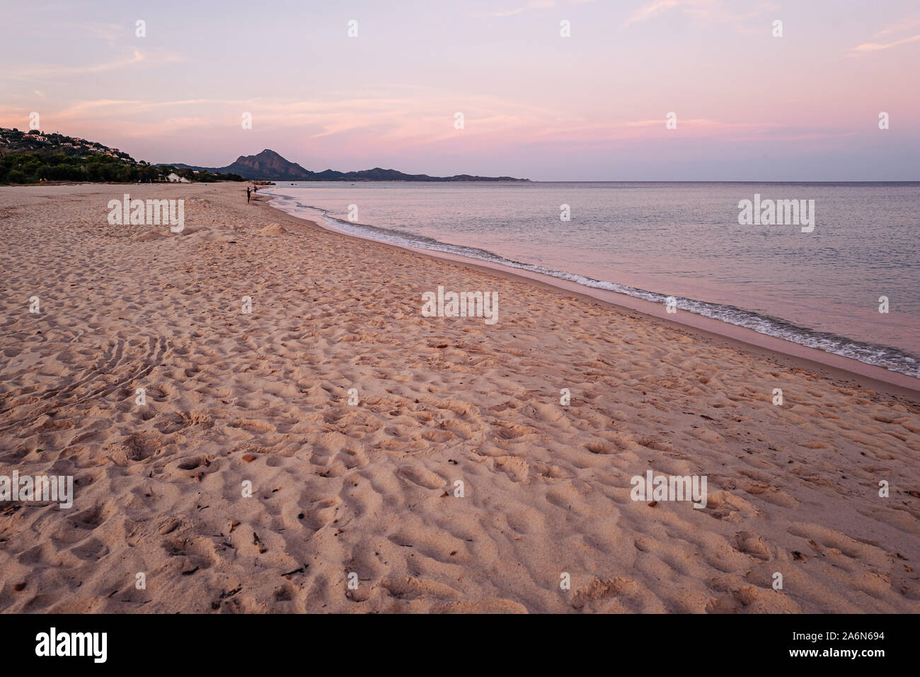 MURAVERA SARDINIEN/OKTOBER 2019: Den herrlichen Sandstrand der Costa Rei, im Süden von Sardinien Stockfoto